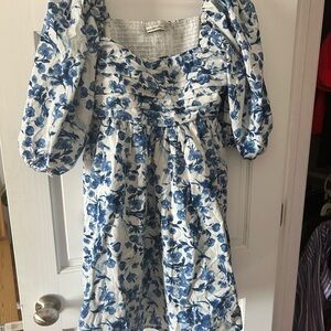 Abercrombie and Fitch Floral Puff Sleeve Mini Dress